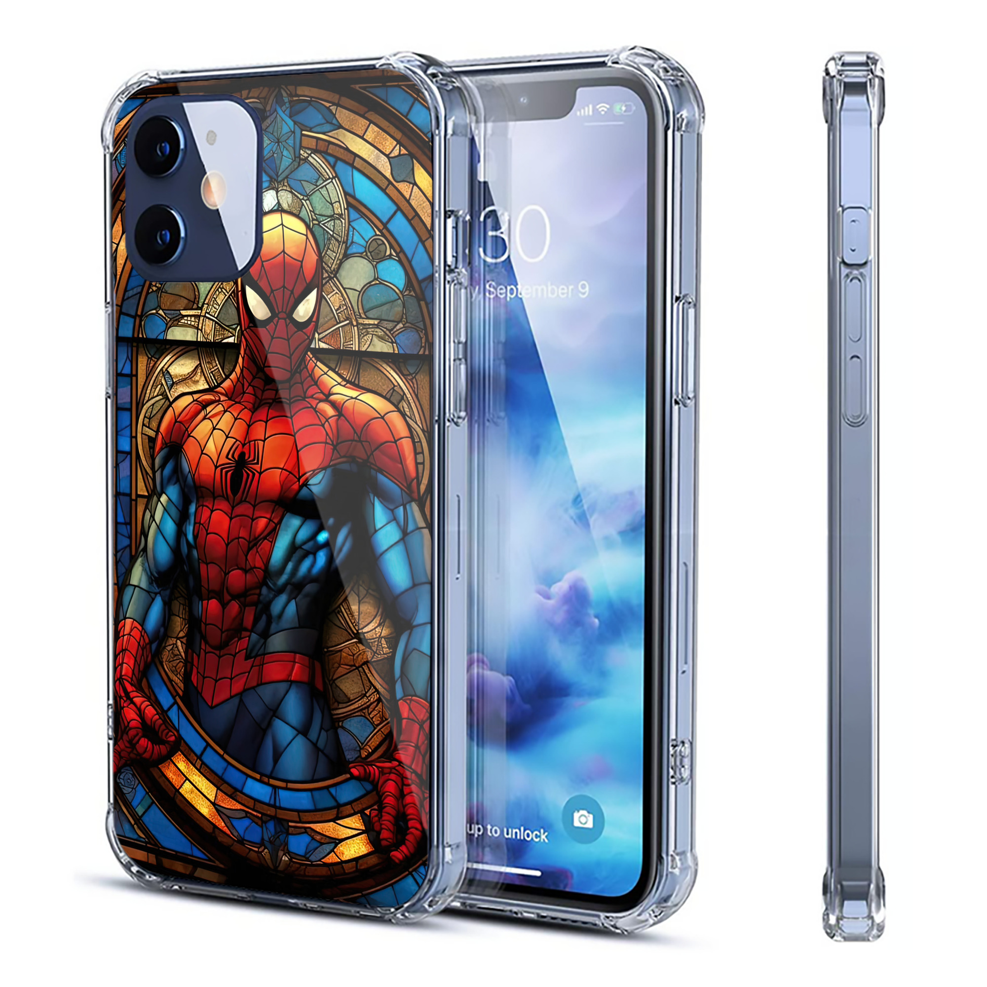 （画像用） Spider Man スパイダーマン 【iPhone 12シリーズ対応】透明スマホケース（クリアソフトケース）